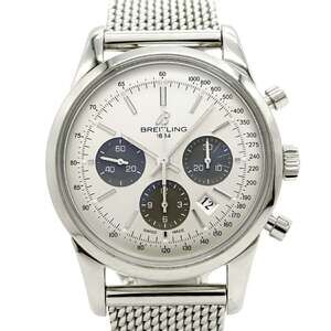 Breitling Transocean AB0152 Silver Dial Men's Watch